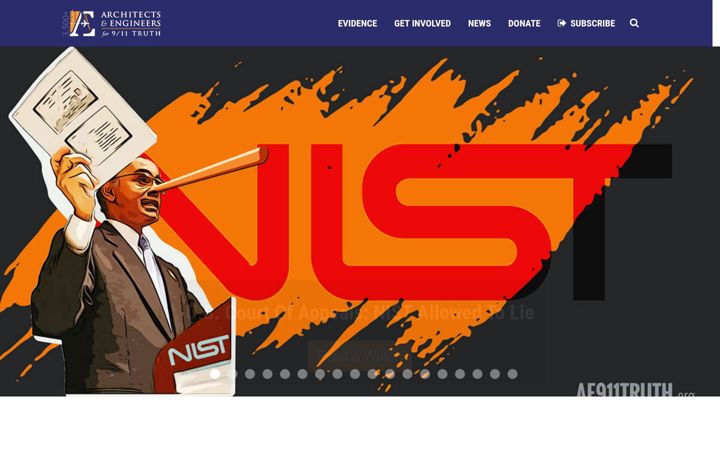 Screenshot of ae911truth.org