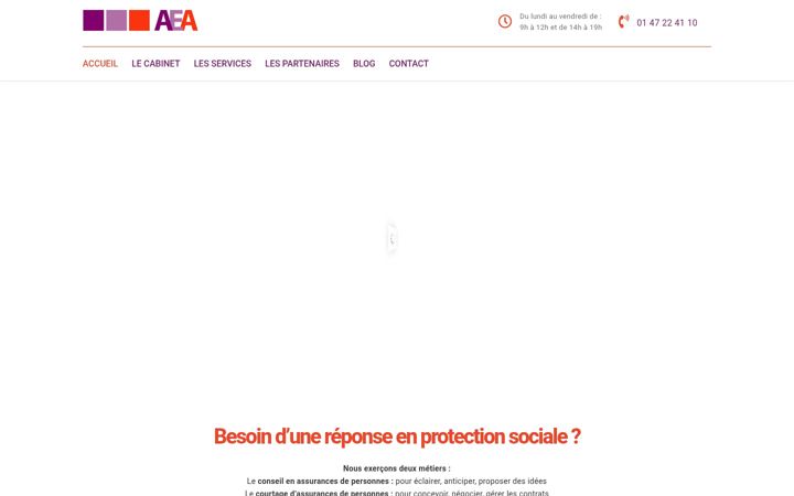 Screenshot von aea-assurances.com