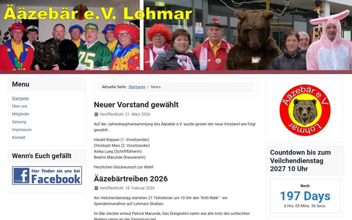 Screenshot of aeaezebaer.de