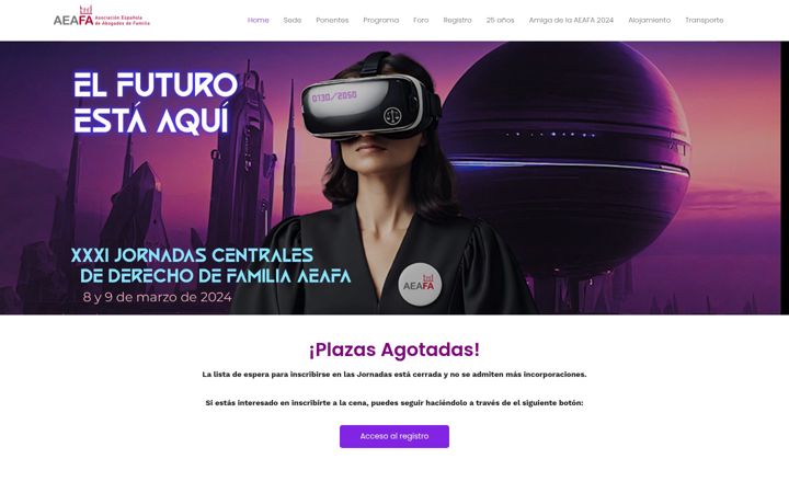 Captura de pantalla de aeafa2024.es