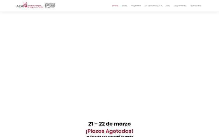 Captura de pantalla de aeafa2025.es