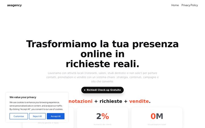 Screenshot of aeagency.it