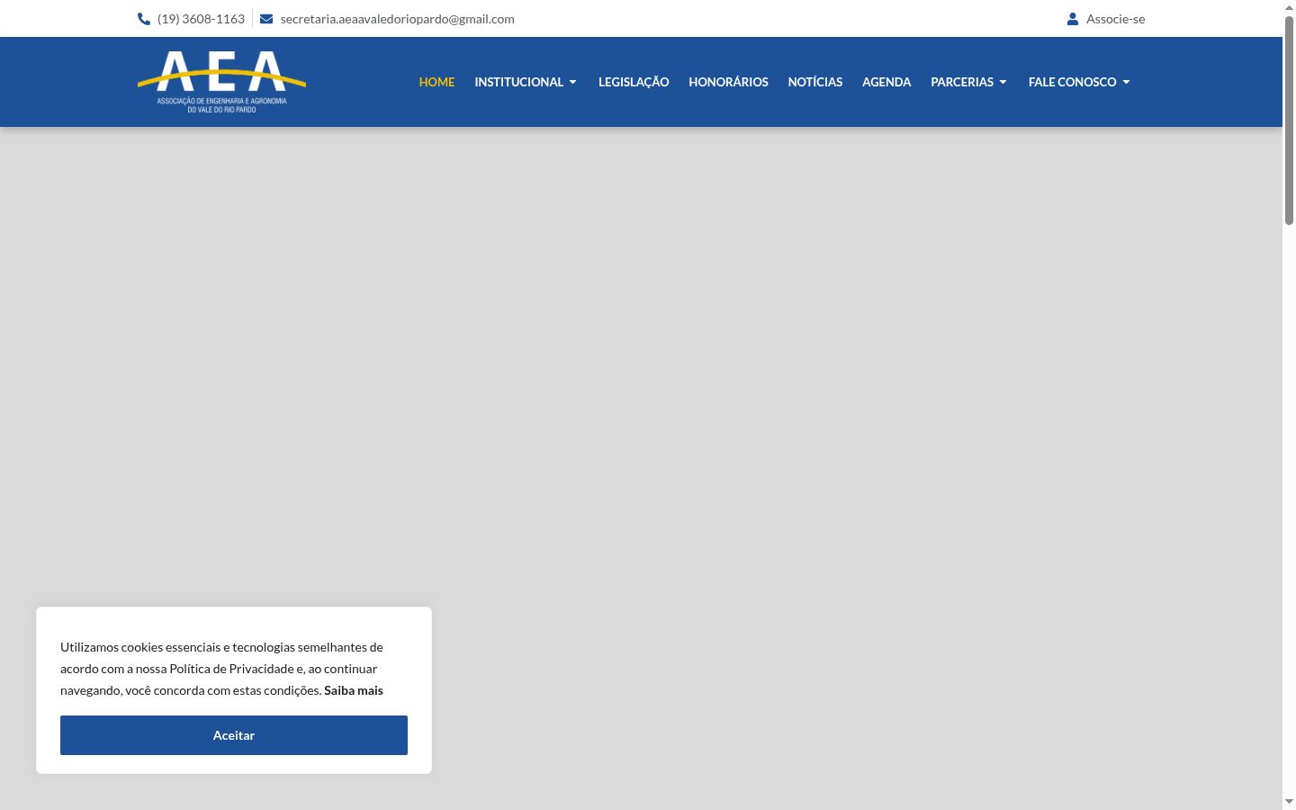 Screenshot des Einwilligungsbanners vor jeglicher Interaktion