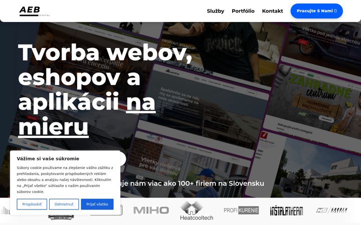 Screenshot of aebdigital.com