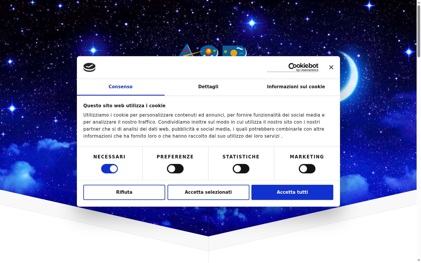 Captură de ecran a bannerului de consimțământ afișat înainte de orice interacțiune