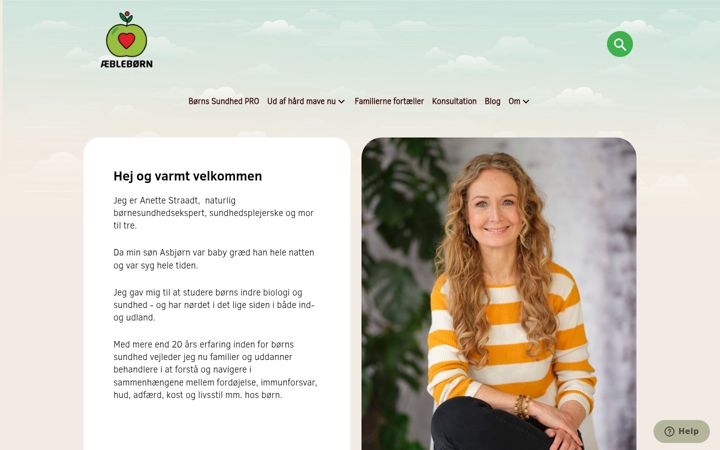 Screenshot of aebleboern.dk