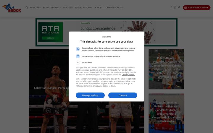 Screenshot of aebox.org