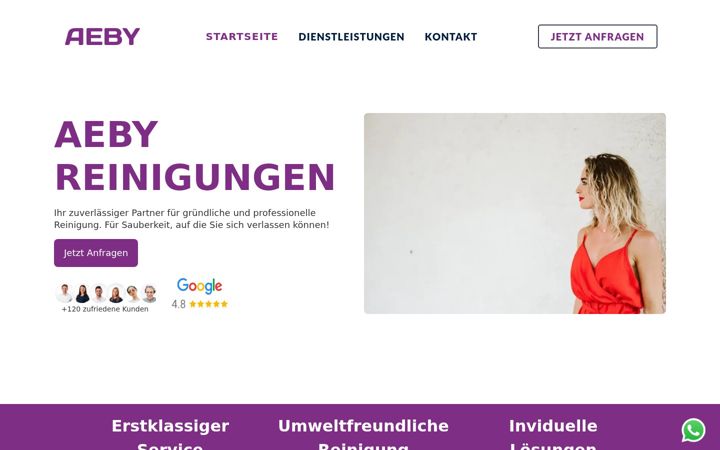Screenshot ta' aebyreinigungen.ch