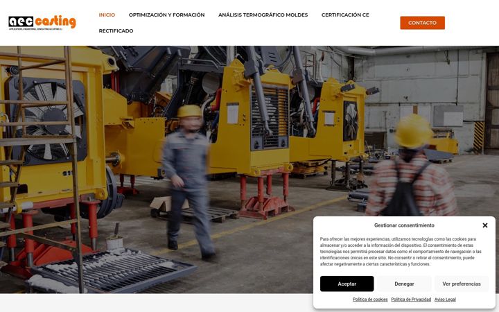 Skärmbild av aec-engineering.es
