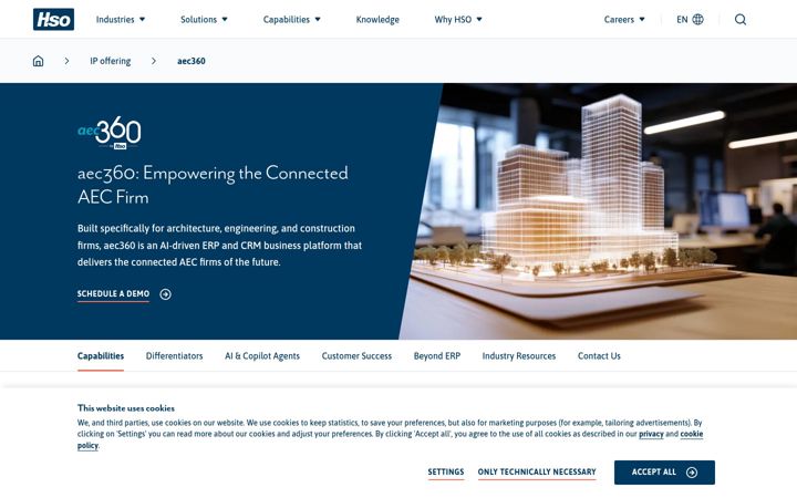 Screenshot of aec360.com