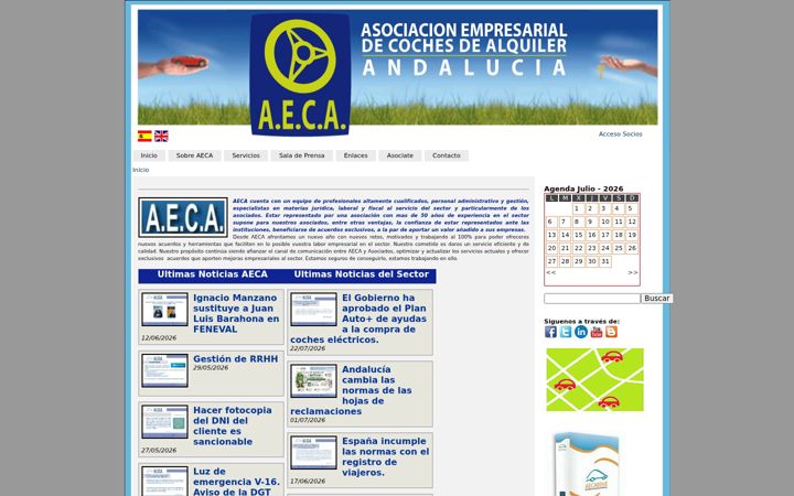 Captura de pantalla de aecarent.com