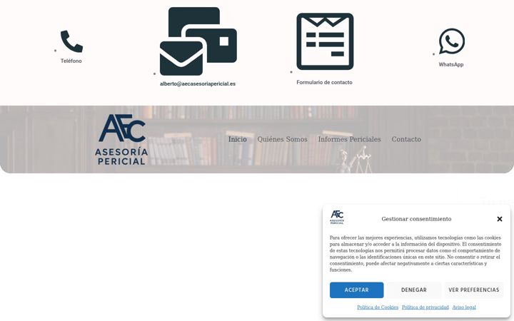 Captura de pantalla de aecasesoriapericial.es