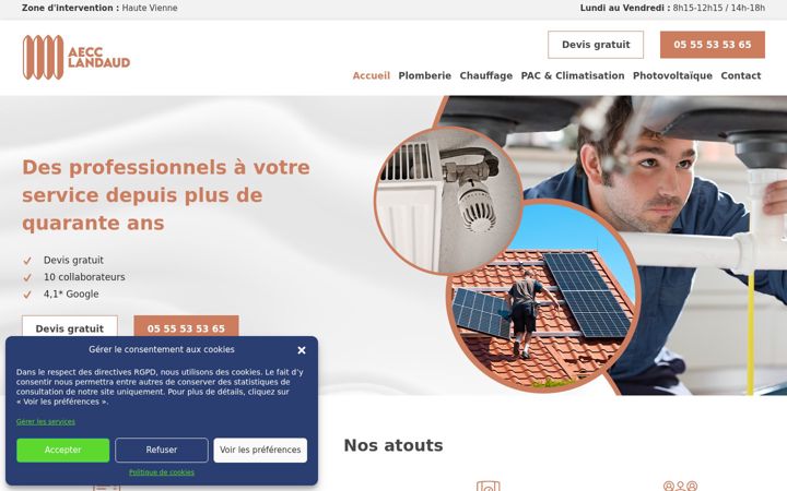 Captura de pantalla de aecc-landaud.fr