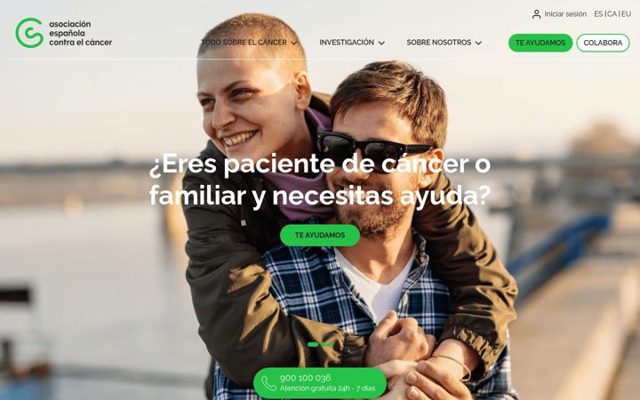 Screenshot of aecc.es