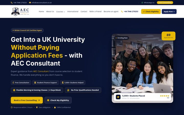 Screenshot of aecconsultant.co.uk