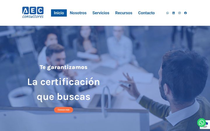Screenshot of aecconsultores.com