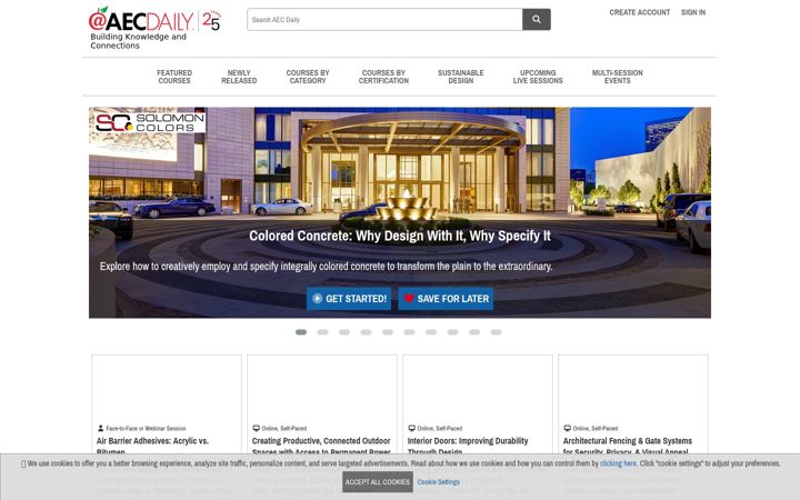 Screenshot of aecdaily.com