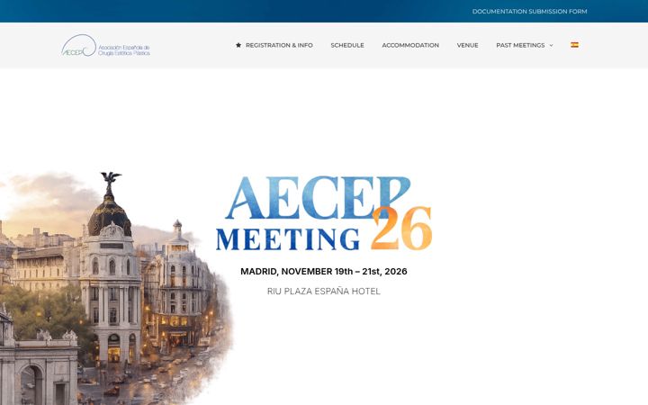 Skjermbilde av aecepmeeting.com