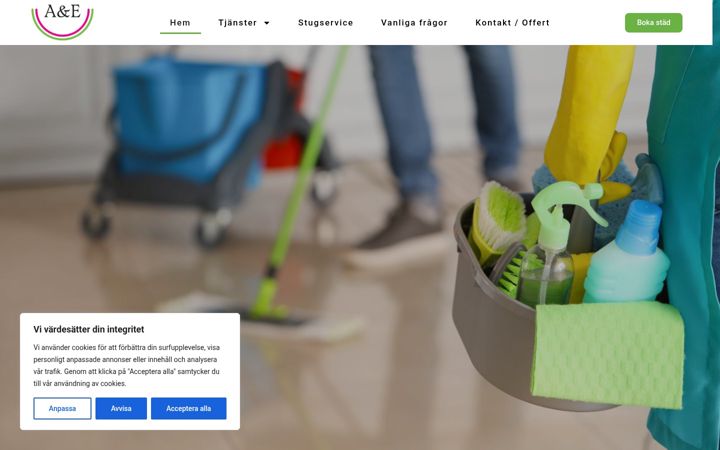 Screenshot of aecleaning.se