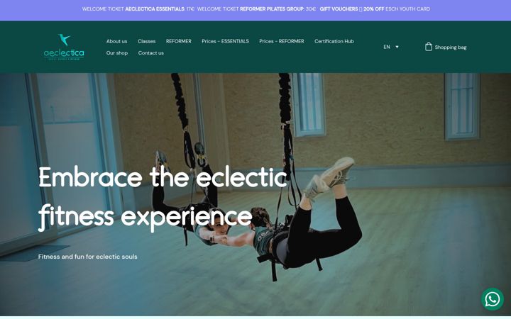 Screenshot of aeclectica.lu