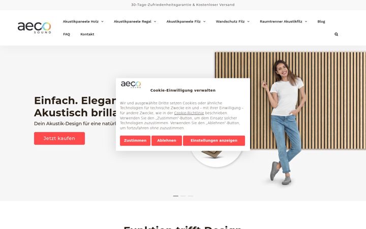 Screenshot of aeco-sound.com
