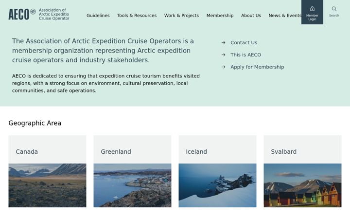 Screenshot of aeco.no