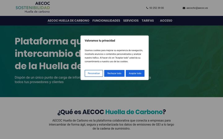 Screenshot van aecochc.es