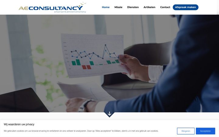 Screenshot van aeconsultancy.nl