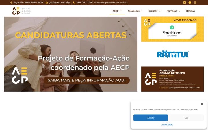 Screenshot of aecpombal.pt