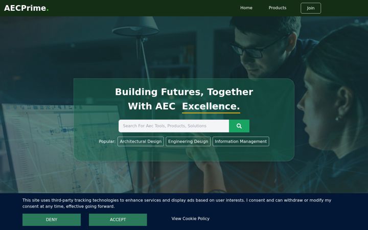 Screenshot of aecprime.io