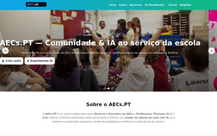 Screenshot of aecs.pt