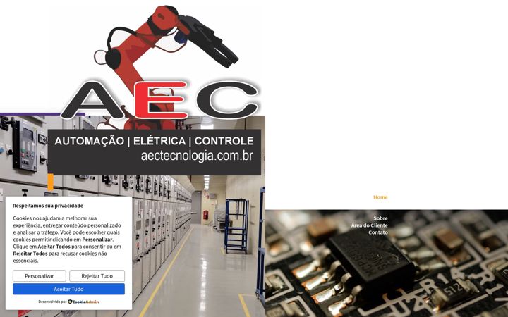Screenshot of aectecnologia.com.br