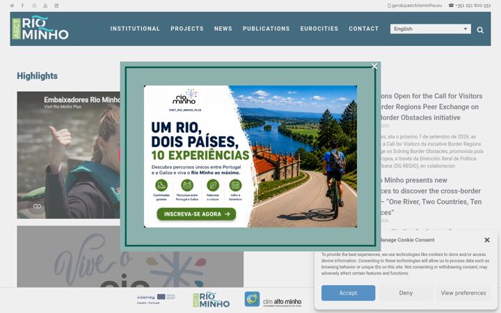 Ekraanipilt saidist aectriominho.eu