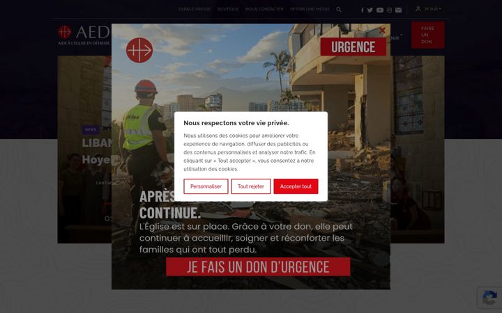 Ekraanipilt saidist aed-france.org