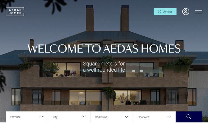 Screenshot of aedashomes.com