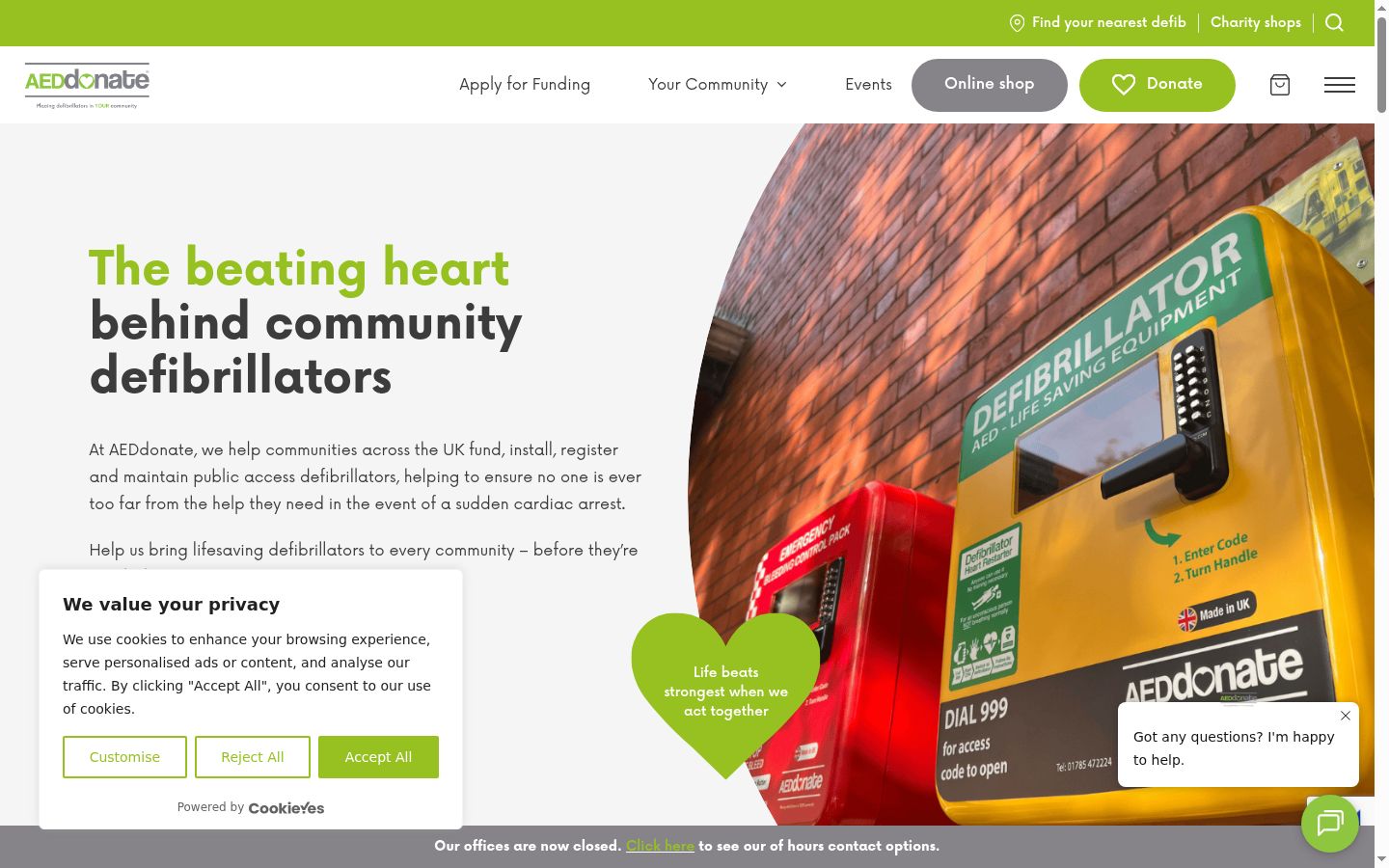 Screenshot van de toestemmingsbanner zoals getoond vóór enige interactie