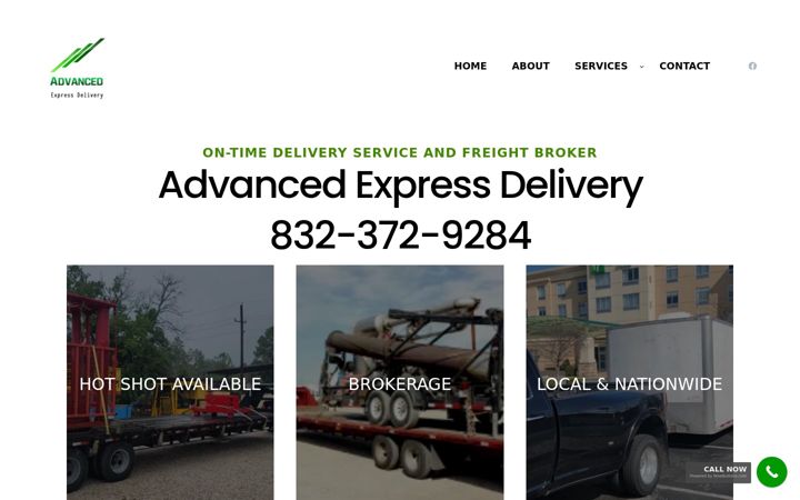 Screenshot van aedelivery.net