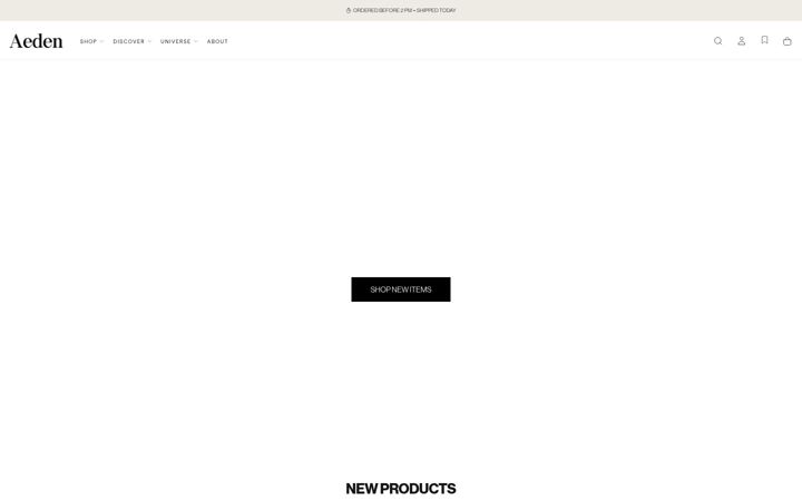 Screenshot van aedenofficial.com