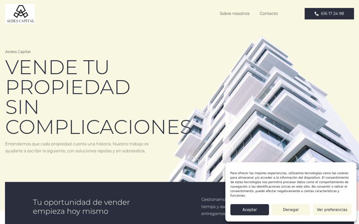 Screenshot van aedescapital.com