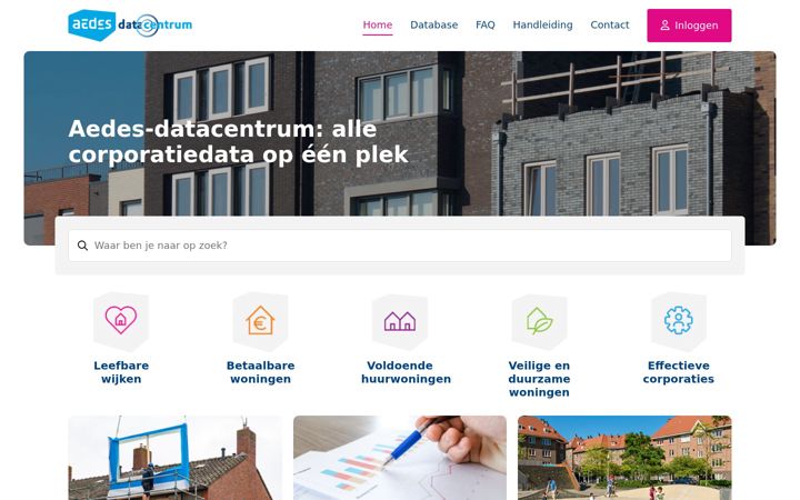 Screenshot di aedesdatacentrum.nl