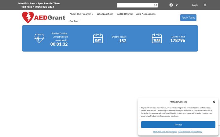 Captură de ecran a aedgrant.com