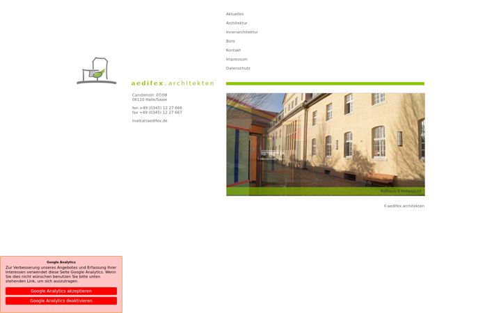 Screenshot of aedifex.de