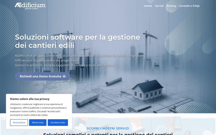 Screenshot of aedificium.it