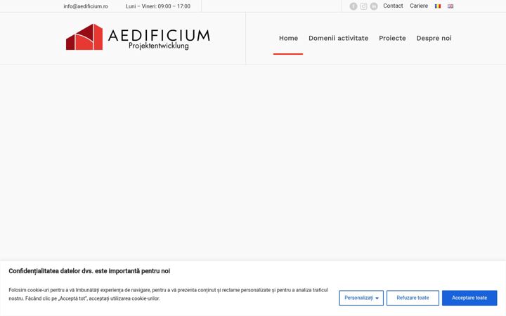 Captură de ecran a aedificium.ro