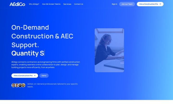 Screenshot of aedigo.com