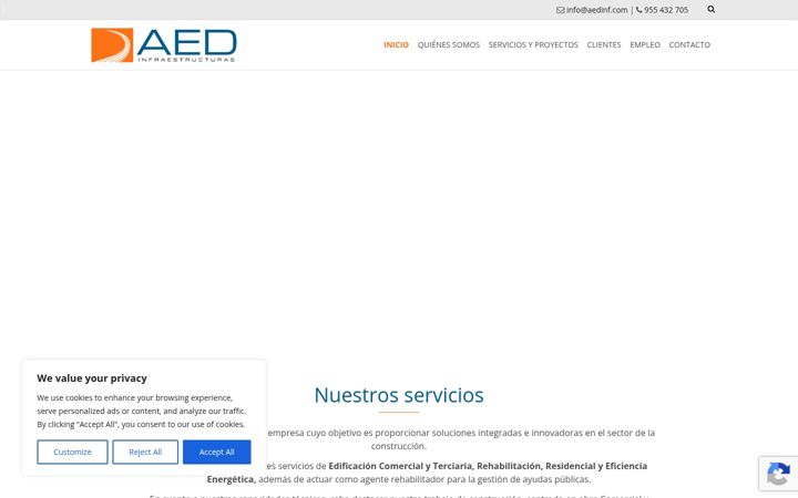 Kuvakaappaus sivustosta aedinf.com