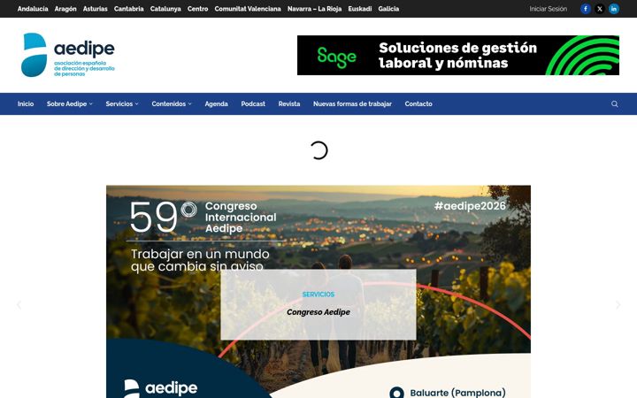 Screenshot of aedipe.es