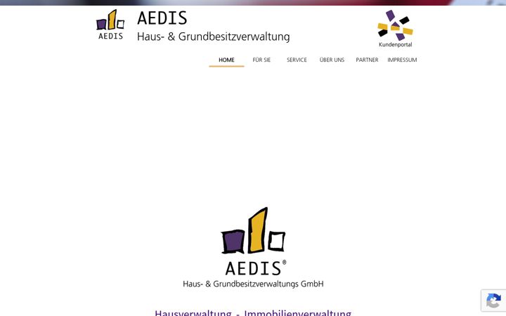 Screenshot of aedis.de