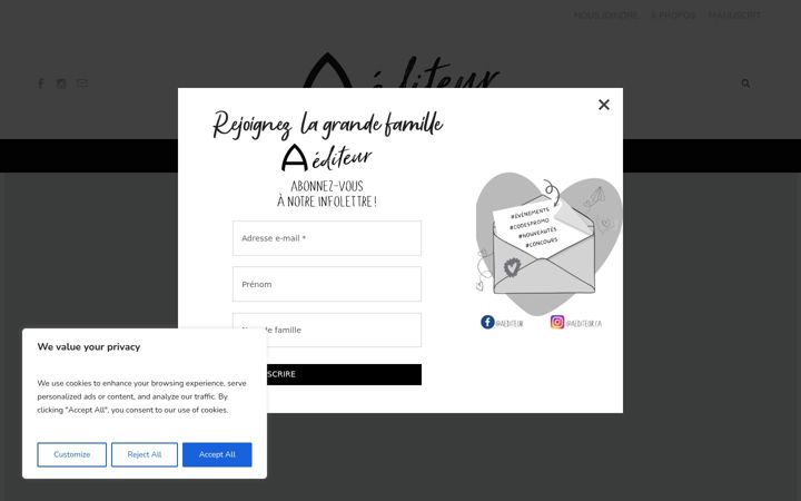 Screenshot of aediteur.ca