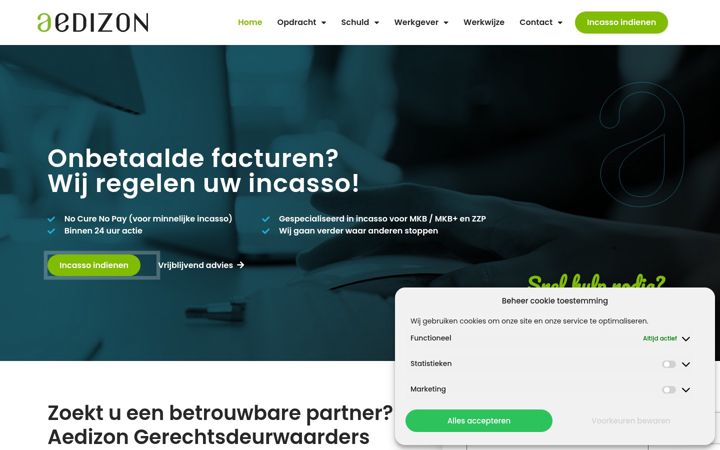 Screenshot του aedizon.nl